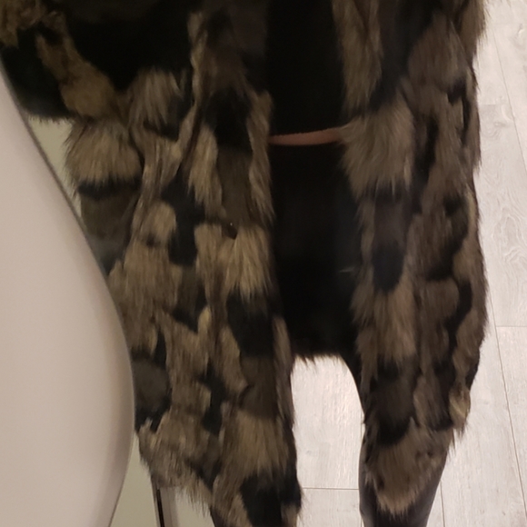 Moira-LJA Faux Fur Camouflage Long Jacket - Picture 3 of 5